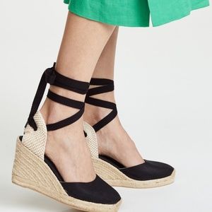 Soludos Linen Espadrille Tall Wedge Sandal
